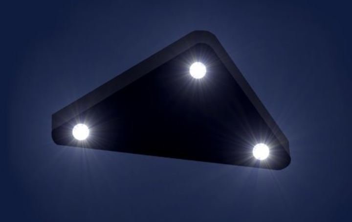 A Huge Triangular UFO Caught In The Night Sky Over New Jersey