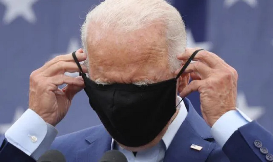 Joe Biden Wears Face Mask For An Online Interview