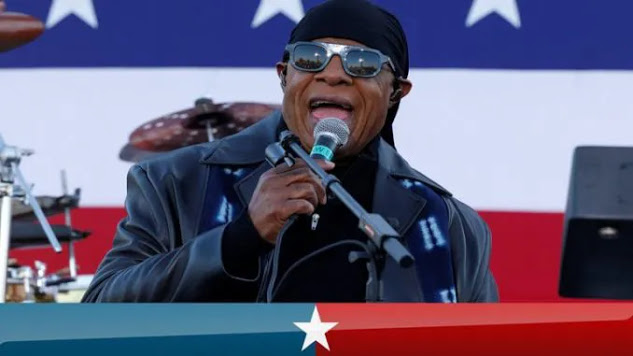 Stevie Wonder Demands Reparations While Performing At Biden Rally