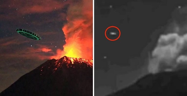 30-Meter UFO Flies Into The Mexican Volcano Popocatepetl
