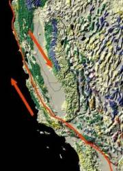San Andreaso lūžis ir judėjimas.