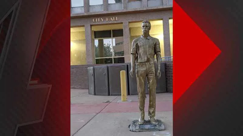 Mystery Jeffrey Epstein Statue Erected In Front of Albuquerque City Ha