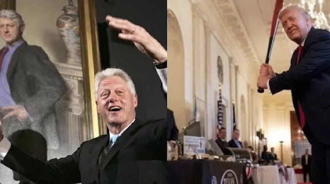 White House Moves Bill Clinton’s Official Portrait From Grand Foyer To