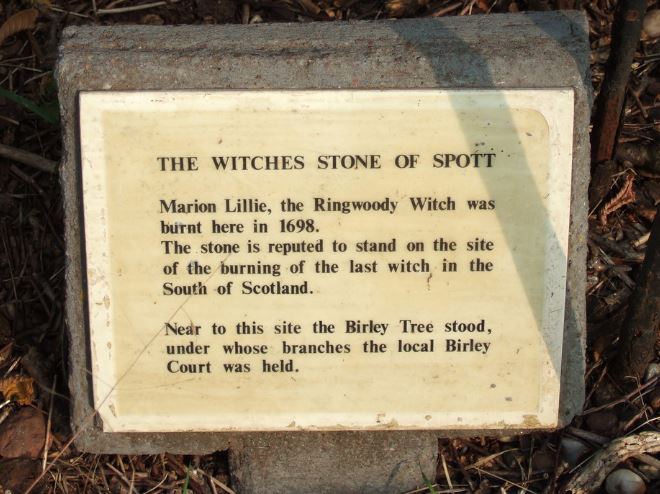 The Witches Stone At Spott In Scotland