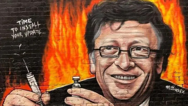 Huge Anti-Bill Gates Mural Appears in Melbourne