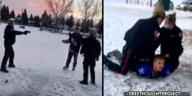 WATCH: Cops Point Tasers, Assault, Arrest Young Man for Ice Skating Du