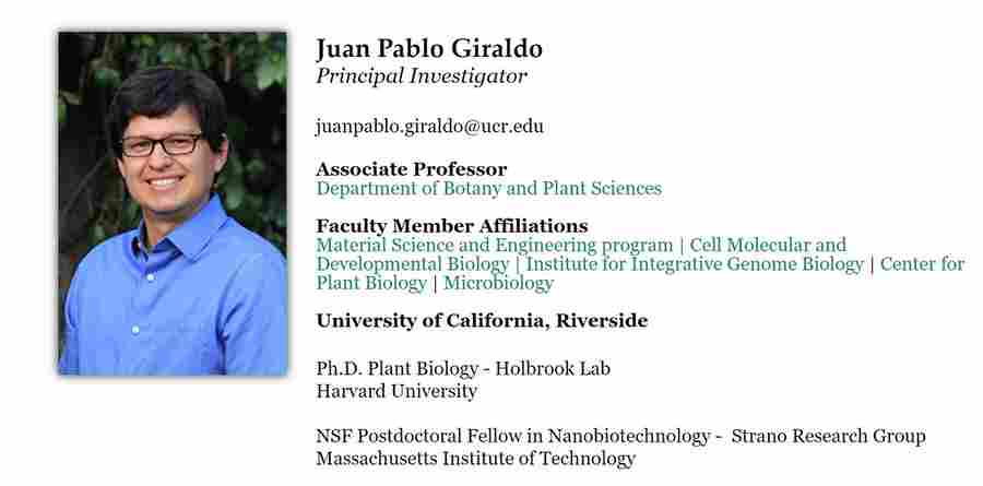 UCR Botanikos ir augalų mokslų katedros docentas Juan Pablo Giraldo