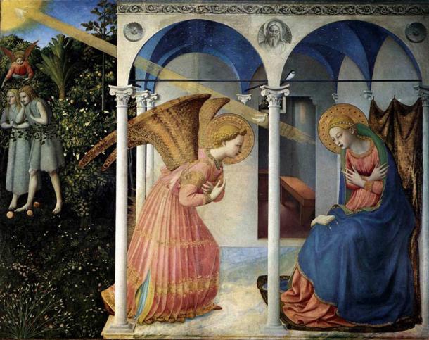 Fra Angelico paveikslas "Apreiškimas".