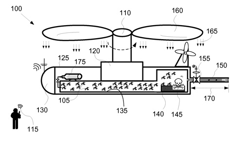 atskleistas biologinių ginklų iš oro paleidimo dronų patentas