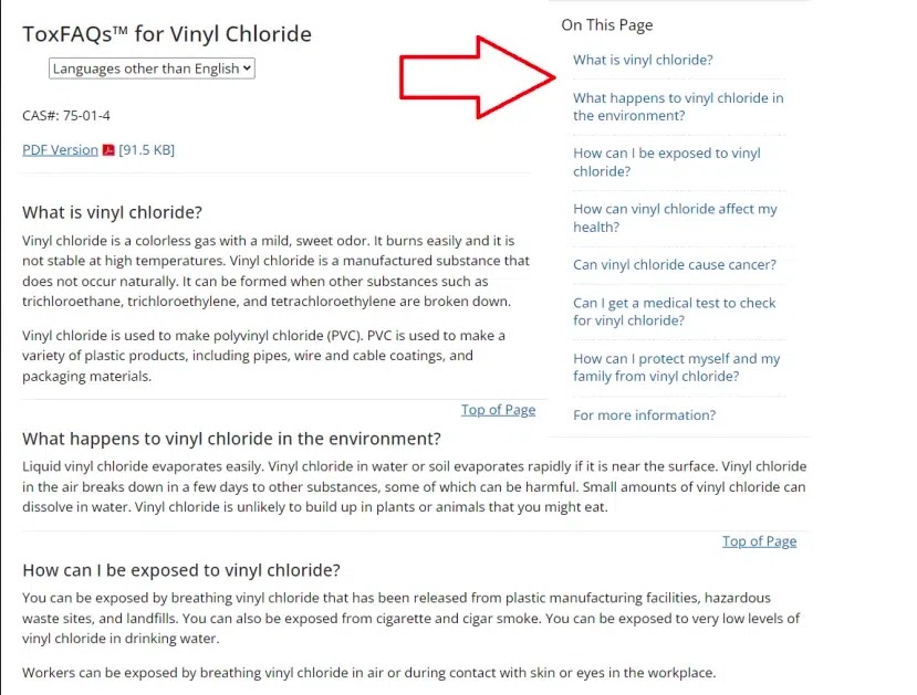 CDC pakeitė informaciją apie vinilchlorido toksiškumą