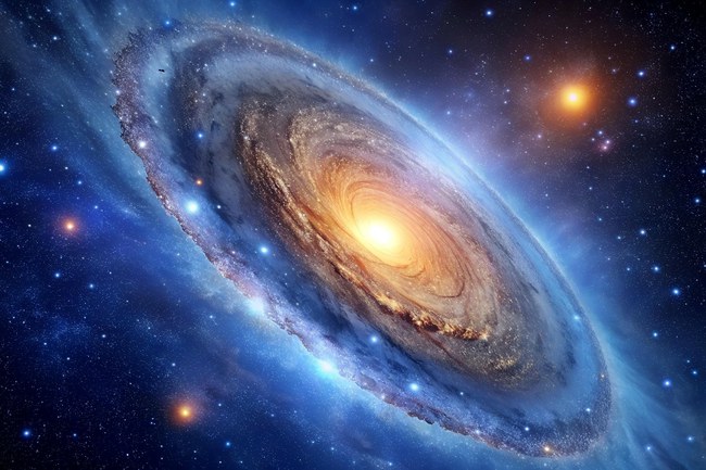 Andromedos galaktika naktiniame danguje Andromedos galaktika, matoma plika akimi naktiniame danguje