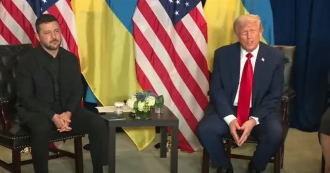 Donaldo Trampo (Donald Trump) ir Volodymyro Zelenskio (Volodymyr Zelenskyy) susitikimas Jungtinių Tautų Generalinėje Asemblėjoje 2025 m.