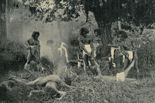 Kanibalų puota Fidžyje, XIX a.