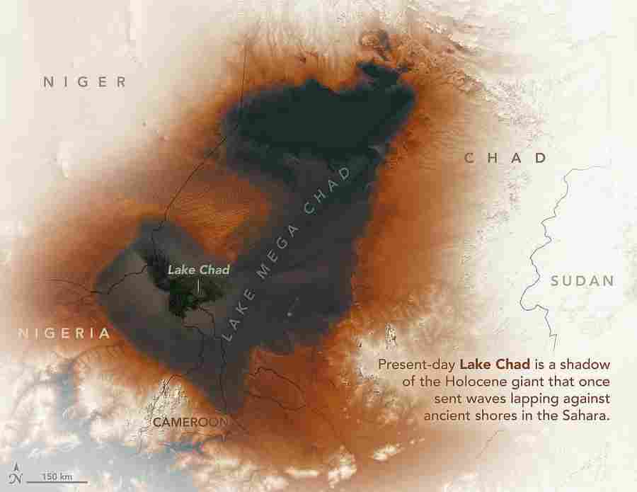Čado megaežeras / NASA Žemės observatorijos nuotr.