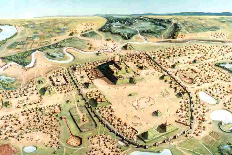 archeologija, istorijos paslaptys, miestai, kahokija