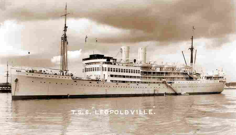 Belgų keleivinis laineris „Leopoldville“ prieškario laikų nudažytas