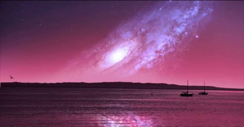 Kaip atrodys nakties dangus susidūrus galaktikoms